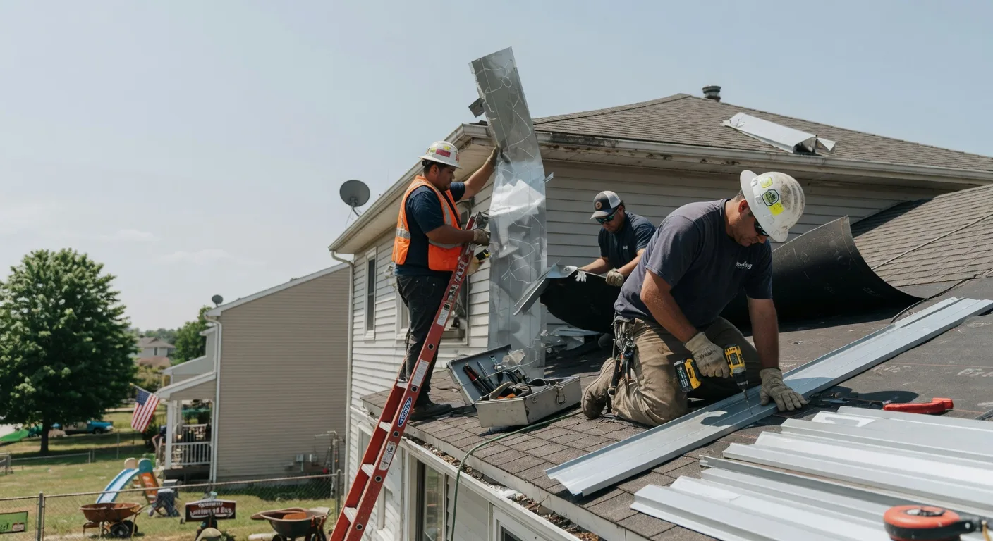 Storm Damage Metal Roof Repair in Bowlus, MN
